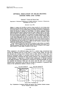 optimal insulation of solar heating system pipes
