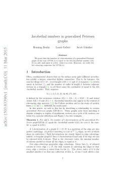 Jacobsthal numbers in generalised Petersen graphs