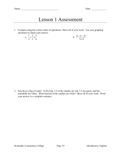 Lesson 1 Assessment - Scottsdale Community College