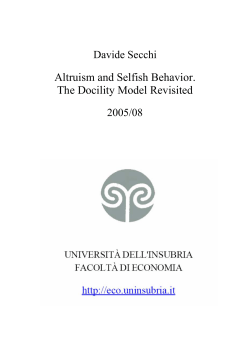 Altruism and Selfish Behavior. The Docility Model Revisited