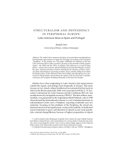 STRUCTURALISM AND DEPENDENCY IN PERIPHERAL EUROPE