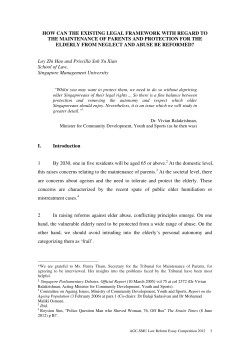 HOW CAN THE EXISTING LEGAL FRAMEWORK WITH REGARD