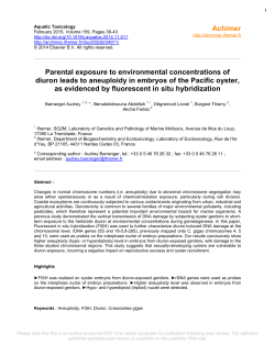 Parental exposure to environmental concentrations of diuron leads