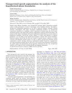 Unsupervised speech segmentation: An analysis of the