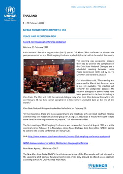 Media Reports (English) 8 -21 February 2017
