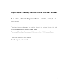 High frequency nano-optomechanical disk resonators in liquids