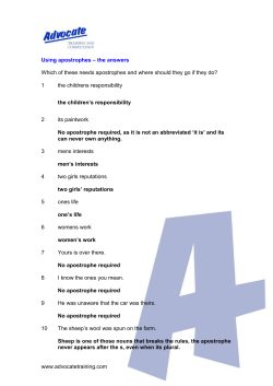 apostrophes answer