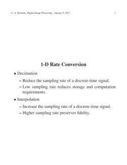 1-D Rate Conversion - Purdue Engineering