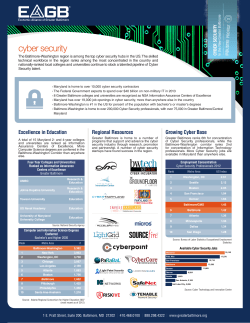 cyber security - Economic Alliance of Greater Baltimore