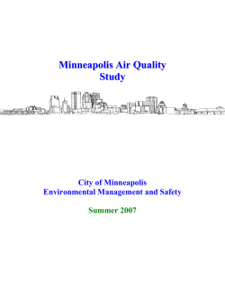 Minneapolis Air Quality Study