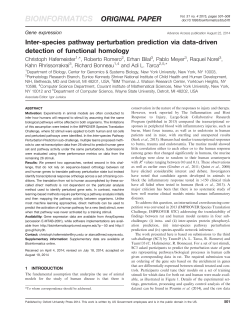 Inter-species pathway perturbation prediction via data