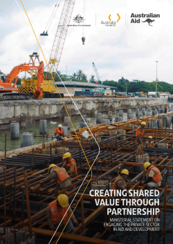 Creating shared value through partnership