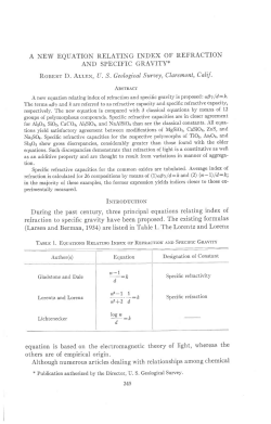 A NEW EQUATION RELATING INDEX OF REFRACTION AND