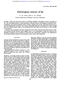 Odontogenic tumour oflip - Journal of Clinical Pathology