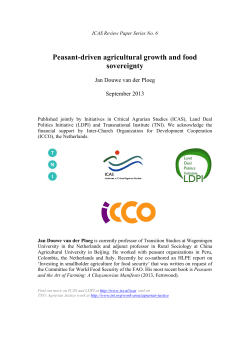 Peasant-driven agricultural growth and food sovereignty