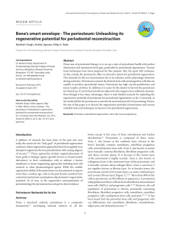 Bone`s smart envelope - The periosteum