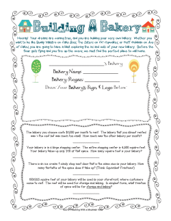 Building A Bakery
