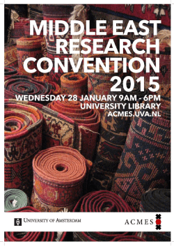 Programme - Amsterdam Centre for Middle Eastern Studies