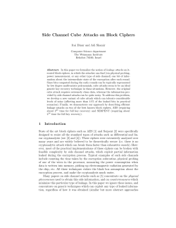Side Channel Cube Attacks on Block Ciphers