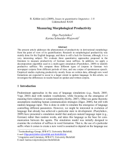 Measuring Morphological Productivity