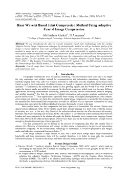 Haar Wavelet Based Joint Compression Method Using