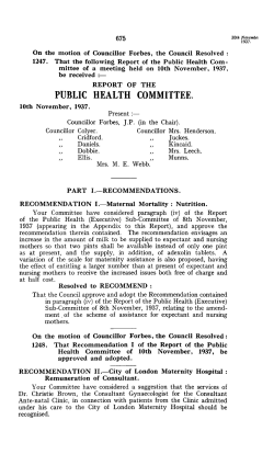 public health committee.