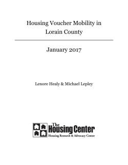 Housing Voucher Mobility in Lorain County January 2017