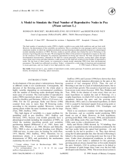 A Model to Simulate the Final Number of Reproductive Nodes in Pea