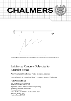 Reinforced Concrete Subjected to Restraint Forces