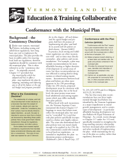 Conformance with the Municipal Plan