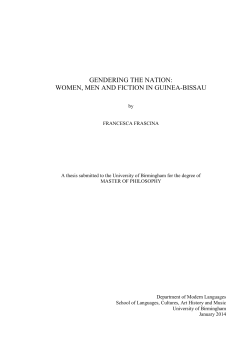 Gendering the nation: women, men and fiction in Guinea