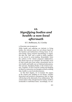 12. Signifying bodies and health: a non-local aftermath