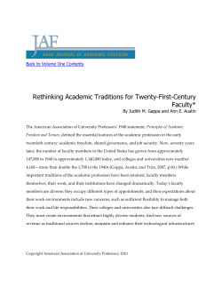 Rethinking Academic Traditions for Twenty-First-Century