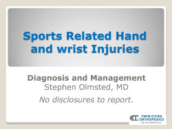 Sports Related Hand and wrist Injuries
