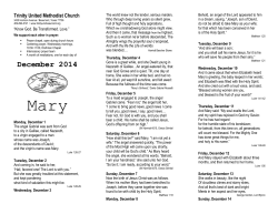 December 2014 - Trinity United Methodist Church