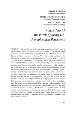 Amerisclerosis? The Puzzle of Rising U.S. Unemployment Persistence