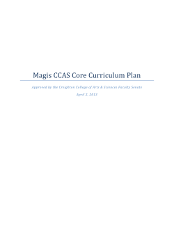 Magis CCAS Core Curriculum Plan