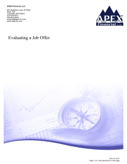 Evaluating a Job Offer