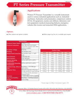 PT Series Pressure Transmitter