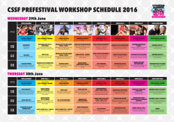 cssf prefestival workshop schedule 2016