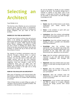 selecting an architect - T2 Architecture + Design