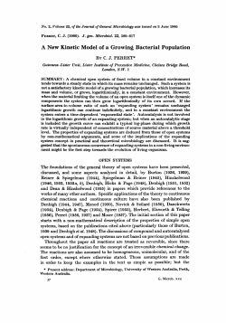 A New Kinetic Model of a Growing Bacterial Population