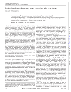 Excitability changes in primary motor cortex just