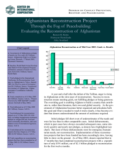 Afghanistan Reconstruction Project