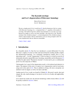 For screen - Mathematical Sciences Publishers