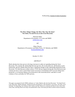 The Safety Net and Poverty in the G