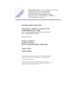 Fertility in Europe - Demographic Research