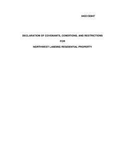 9403150847 declaration of covenants, conditions, and restrictions