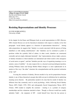 Resisting Representations and Identity Processes