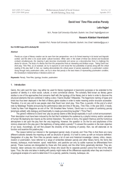 David Ives` Time Flies and/as Parody